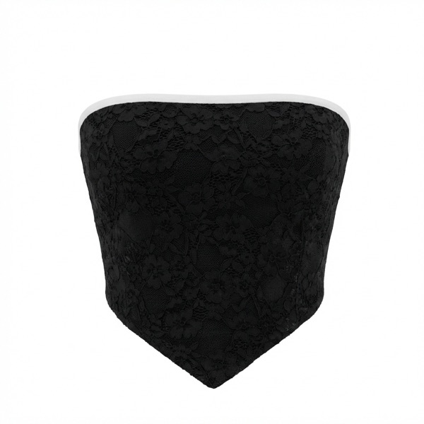 Lace Vest 01 in Black